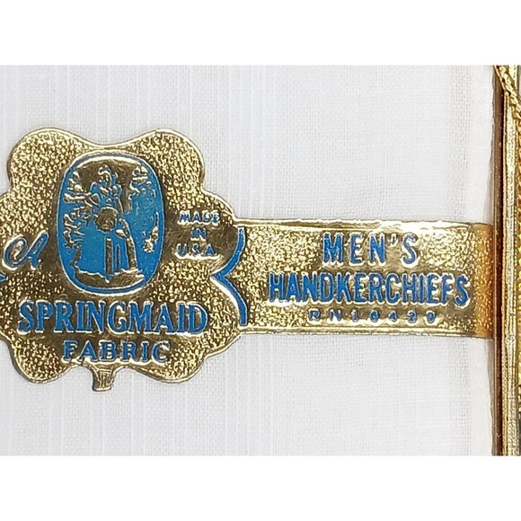 VTG 1960s Mens 3 Set Handkerchiefs Springmaid Goldenweve Monogrammed “K” NIB - Picture 6 of 9